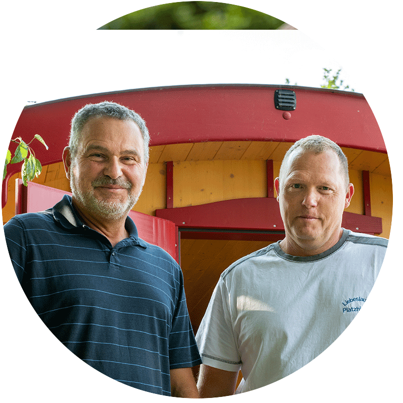 Matthias Fiedler (GF, links)<br>Mario Huth (Hauswart, rechts)
