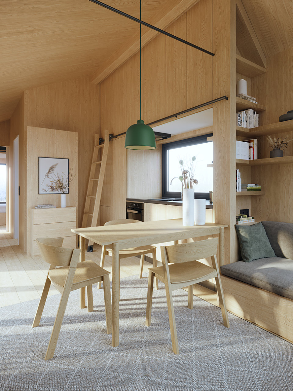 Wohnbereich im Tiny House Tide