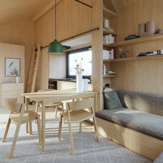 Wohnbereich im Tiny House Tide