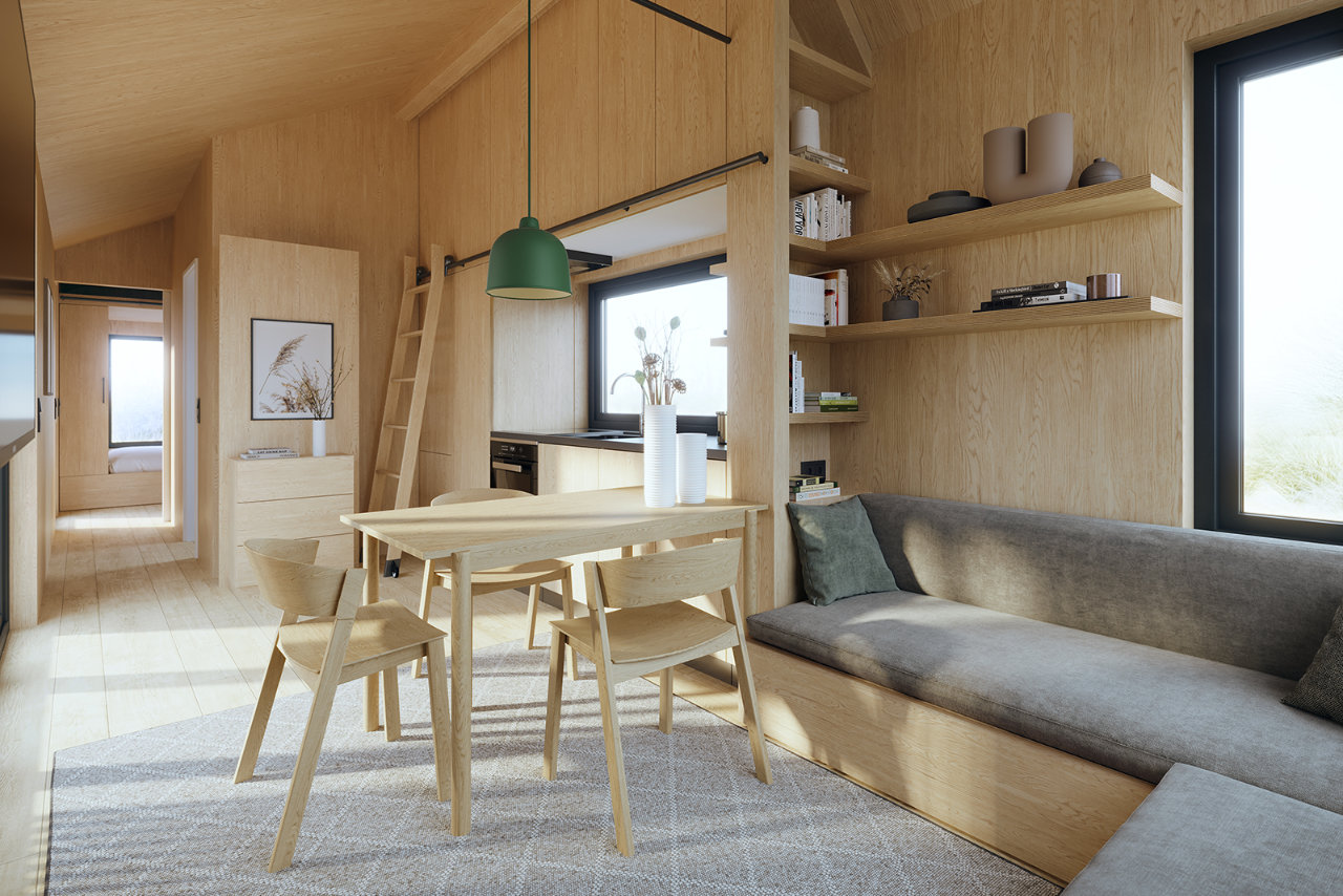 Wohnbereich im Tiny House Tide