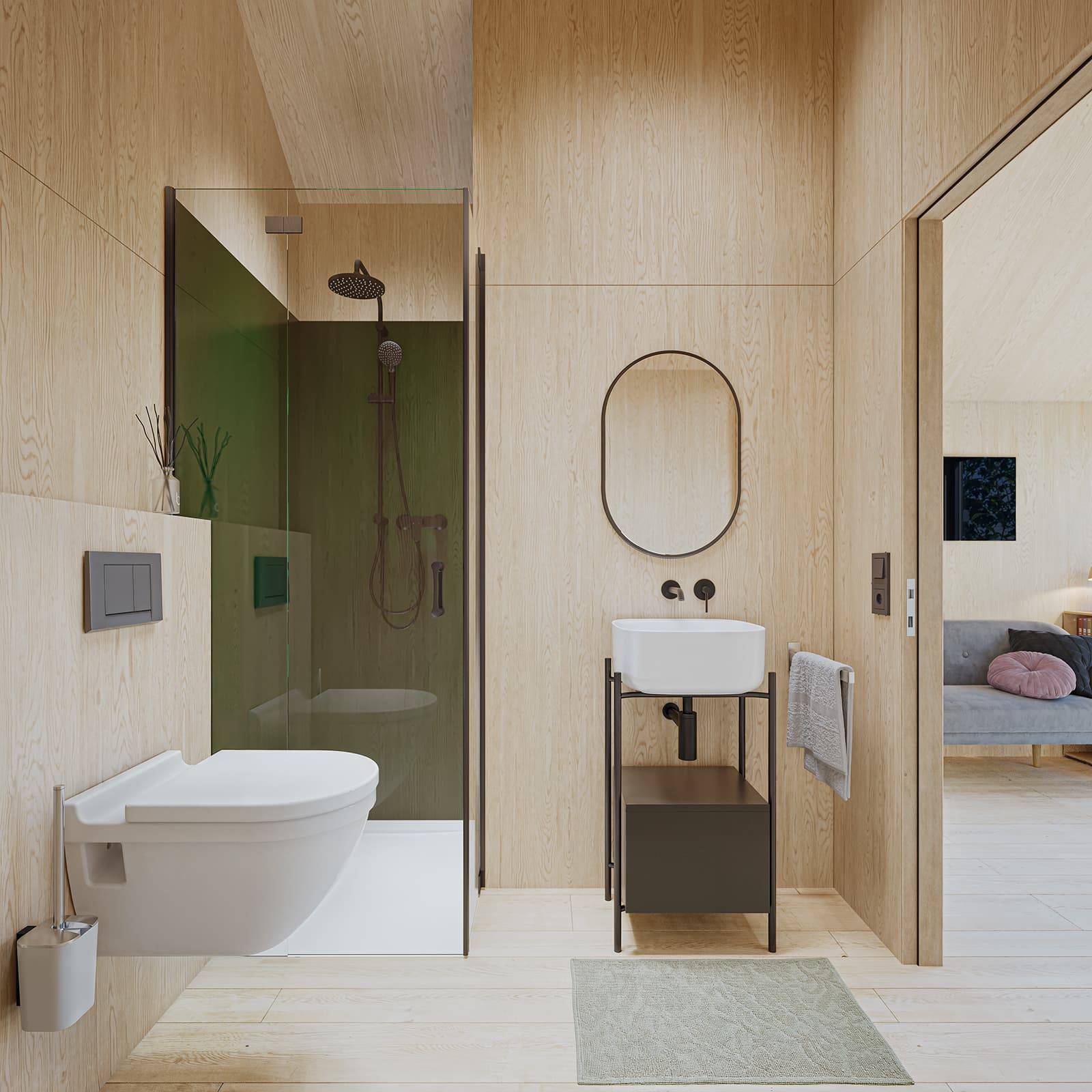 Badezimmer im Tiny House MØKKI XL